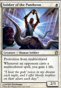 Soldier of the Pantheon feature for Mono white devotion